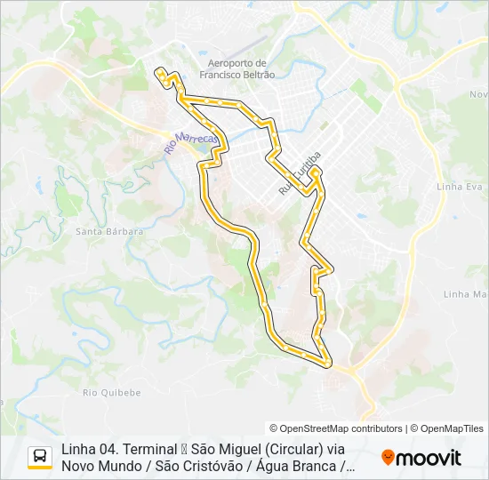 11 SÃO CRISTÓVÃO Bus Line Map