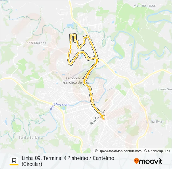 09 PINHEIRÃO / CANTELMO Bus Line Map