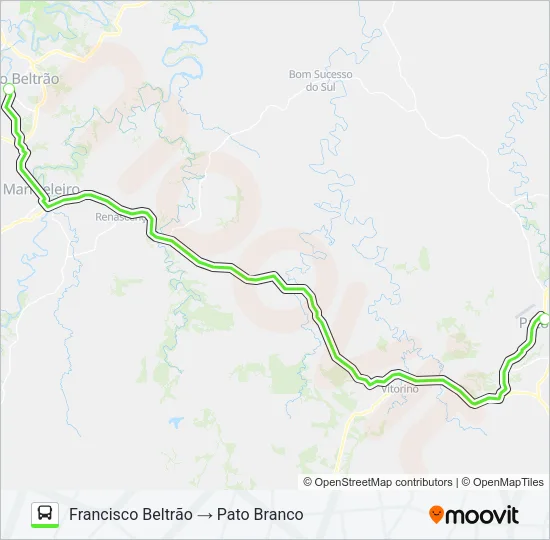 1448-500 PATO BRANCO / FRANCISCO BELTRÃO Bus Line Map