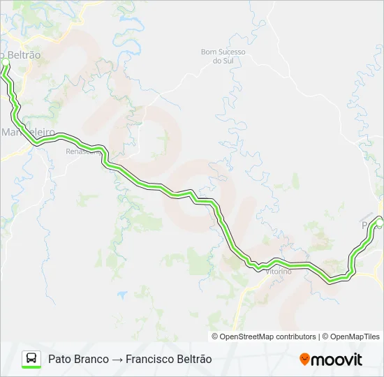 1448-500 PATO BRANCO / FRANCISCO BELTRÃO Bus Line Map