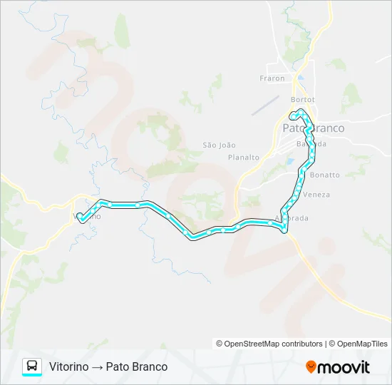 0526-440 PATO BRANCO / VITORINO Bus Line Map