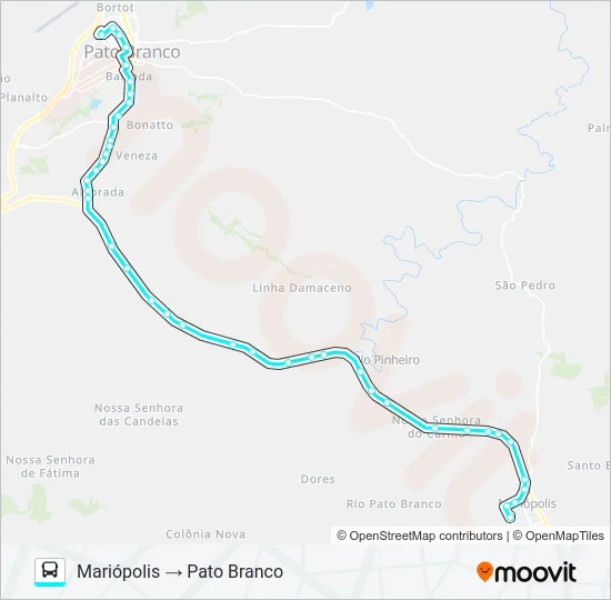 0686-440 PATO BRANCO / MARIÓPOLIS Bus Line Map