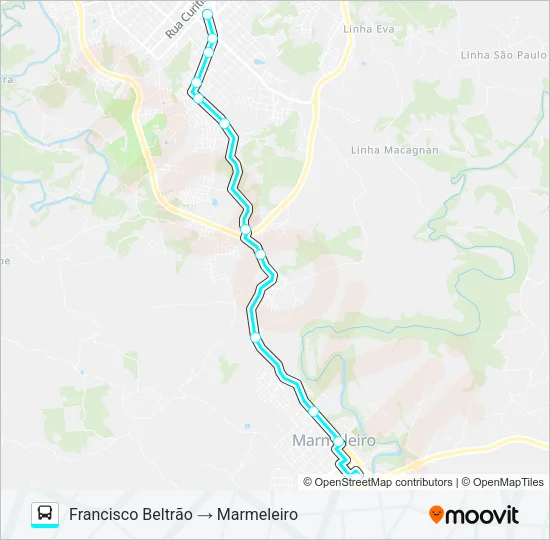 0534-400 FRANCISCO BELTRÃO / MARMELEIRO Bus Line Map