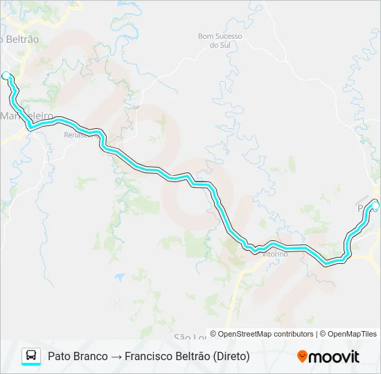 0515-500 PATO BRANCO / FRANCISCO BELTRÃO Bus Line Map