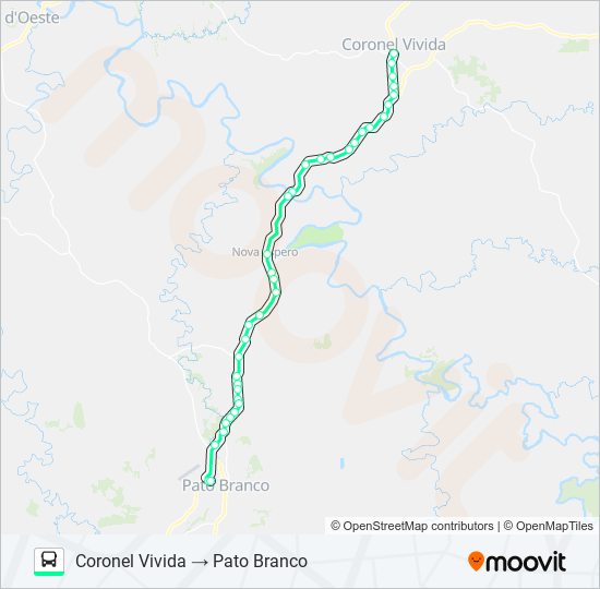 1045-400 PATO BRANCO / CORONEL VIVIDA bus Line Map