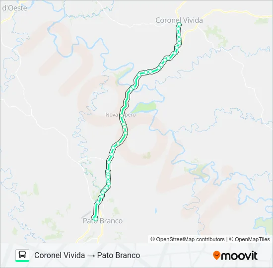 1045-400 PATO BRANCO / CORONEL VIVIDA Bus Line Map