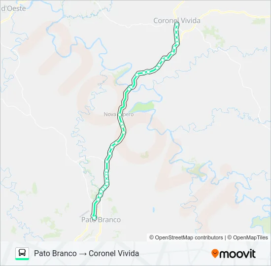 1045-400 PATO BRANCO / CORONEL VIVIDA Bus Line Map