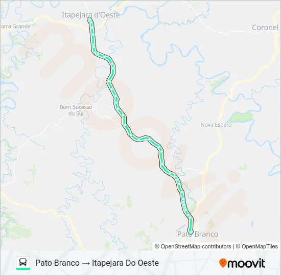 1086-450 PATO BRANCO / ITAPEJARA DO OESTE Bus Line Map