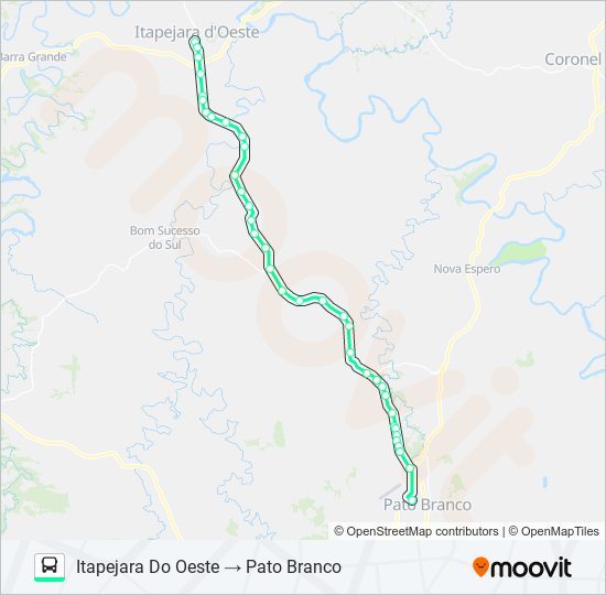 1086-450 PATO BRANCO / ITAPEJARA DO OESTE bus Line Map