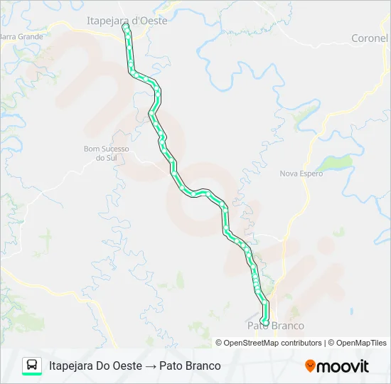 1086-450 PATO BRANCO / ITAPEJARA DO OESTE Bus Line Map