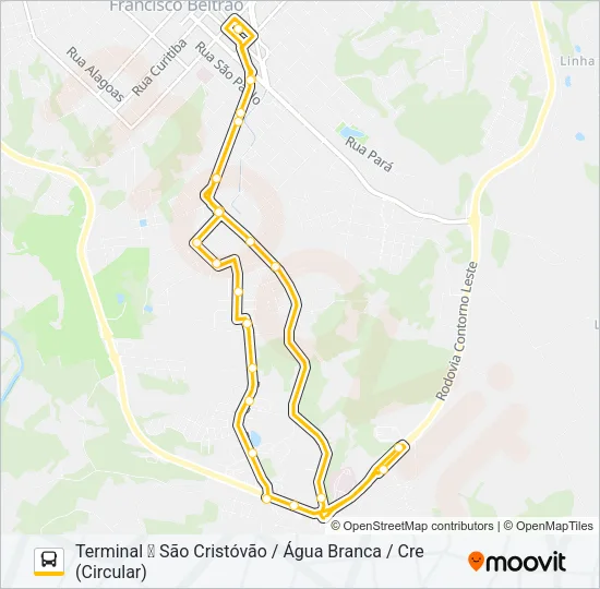 011 SÃO CRISTÓVÃO Bus Line Map