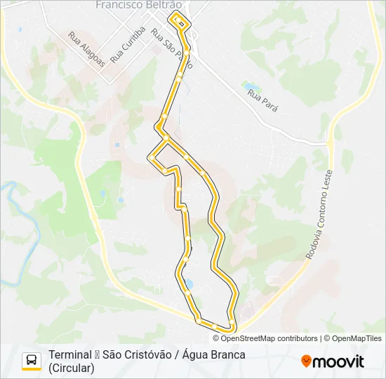 011 SÃO CRISTÓVÃO Bus Line Map