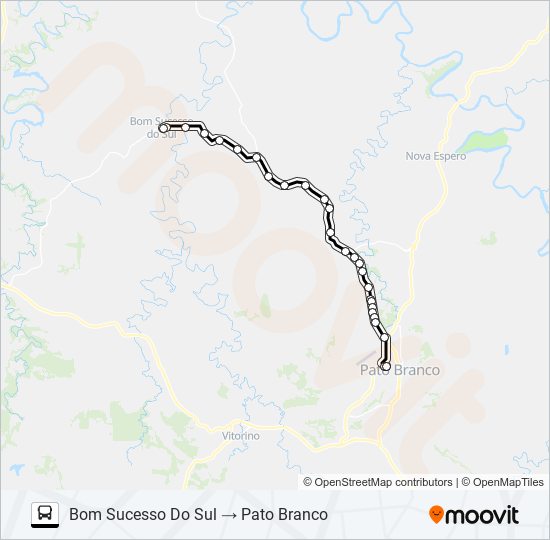 1510-500 PATO BRANCO / BOM SUCESSO DO SUL bus Line Map