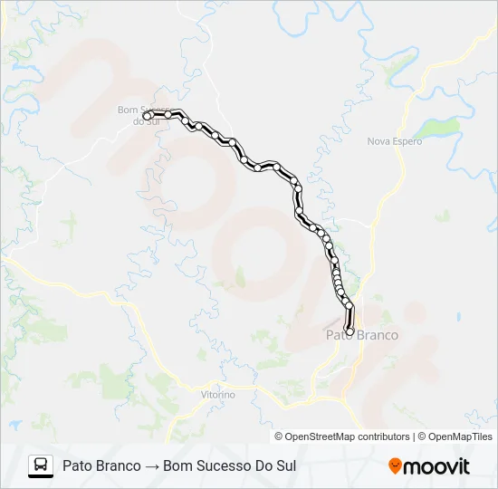 1510-500 PATO BRANCO / BOM SUCESSO DO SUL Bus Line Map