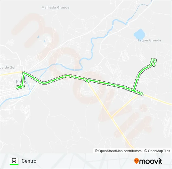 01 PANTANAL / CENTRO Bus Line Map