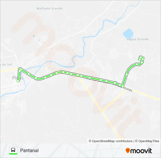 01 PANTANAL / CENTRO Bus Line Map