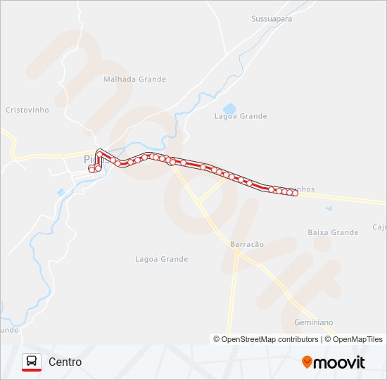 08 MORRINHOS / CENTRO Bus Line Map