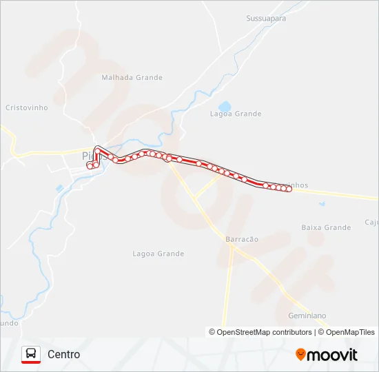 08 MORRINHOS / CENTRO Bus Line Map