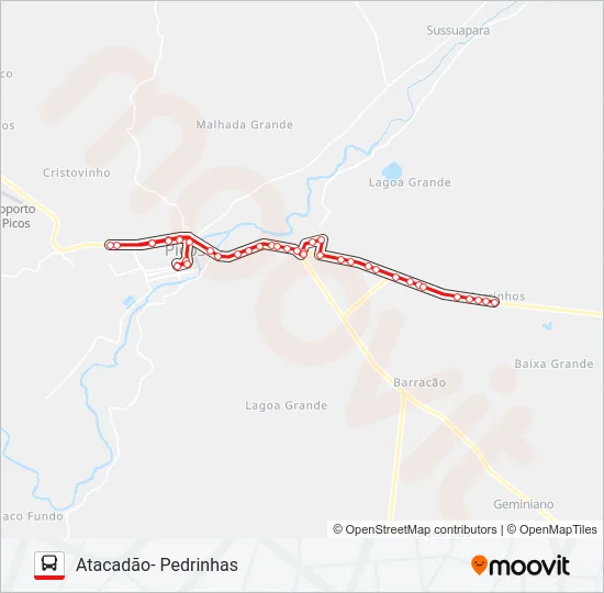 08 MORRINHOS / CENTRO Bus Line Map