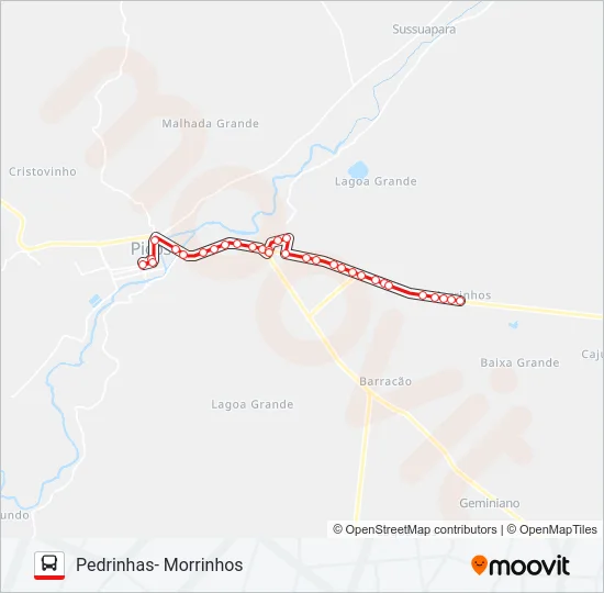 08 MORRINHOS / CENTRO Bus Line Map