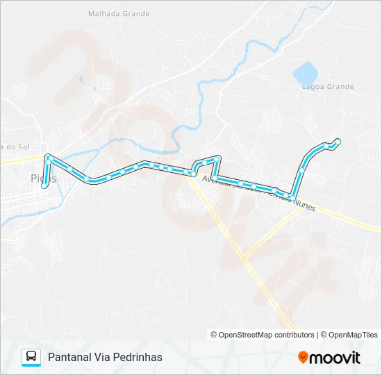 03 PANTANA / CENTRO /PEDRINHAS Bus Line Map
