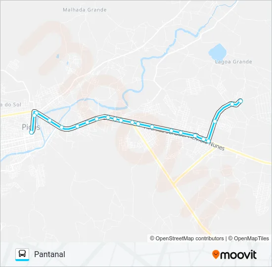 03 PANTANA / CENTRO /PEDRINHAS Bus Line Map