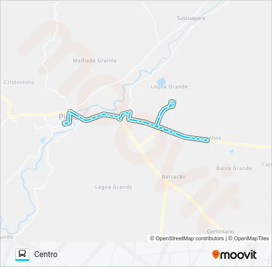 03 PANTANA / CENTRO /PEDRINHAS Bus Line Map