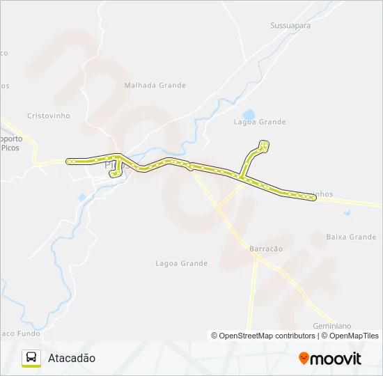 14 MORRINHOS / PANTANAL / CENTRO Bus Line Map