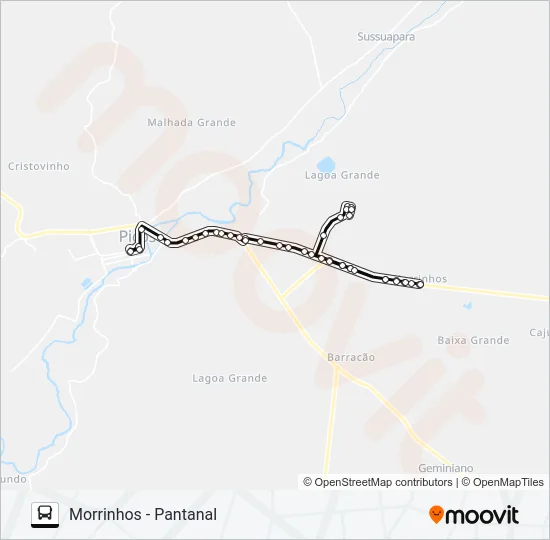 04 CENTRO - PANTANAL Bus Line Map