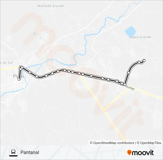 04 CENTRO - PANTANAL Bus Line Map