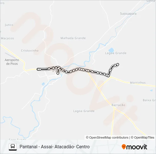 04 CENTRO - PANTANAL Bus Line Map