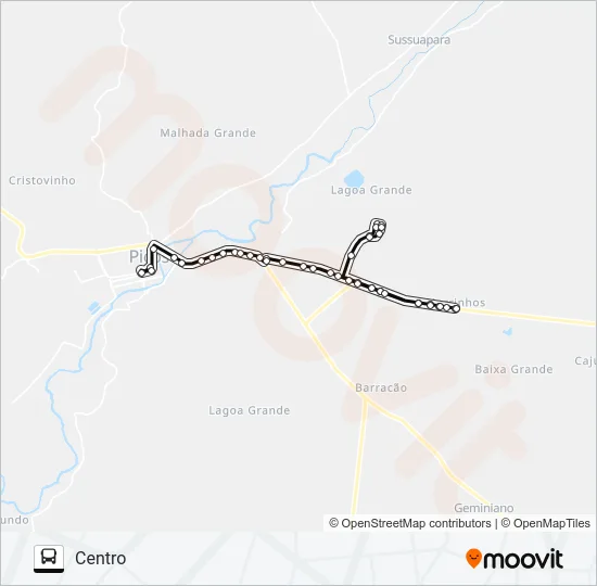 04 CENTRO - PANTANAL Bus Line Map