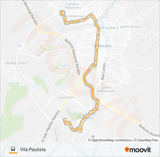 105 SESI - VILA PAULISTA Bus Line Map