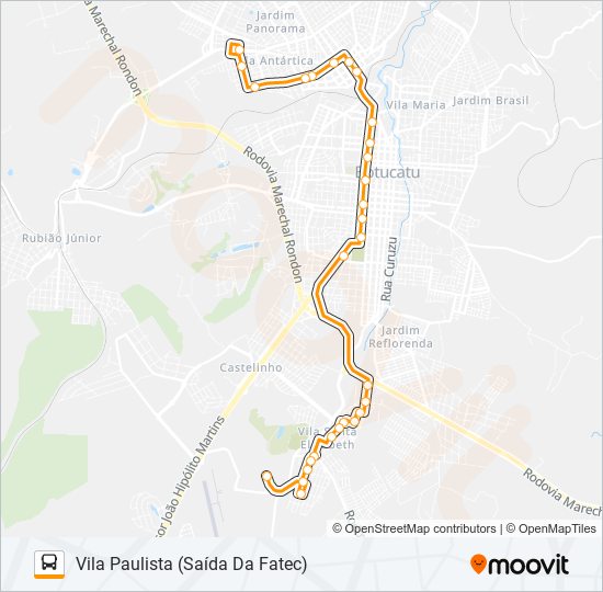 105 SESI - VILA PAULISTA bus Line Map