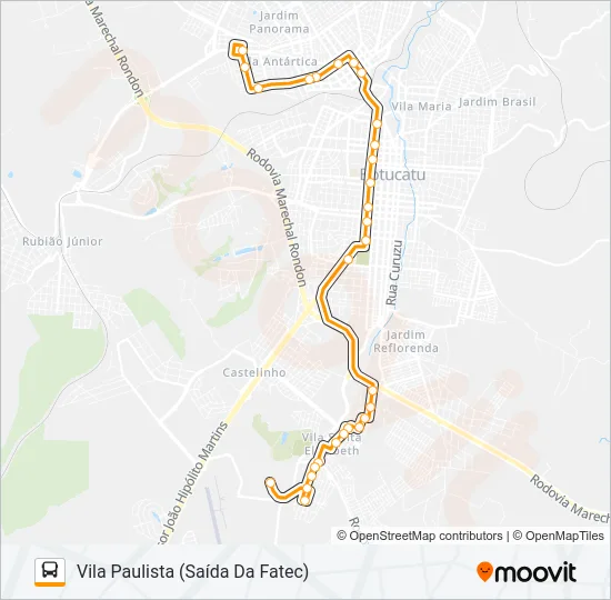 105 SESI - VILA PAULISTA Bus Line Map