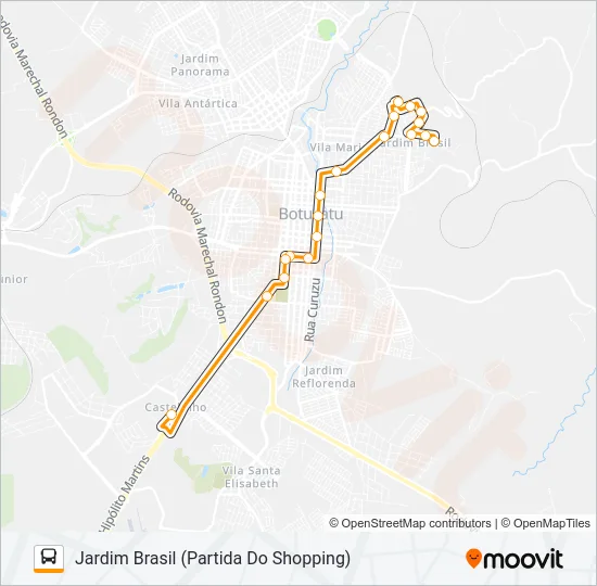 103 JARDIM BRASIL - CENTRO Bus Line Map