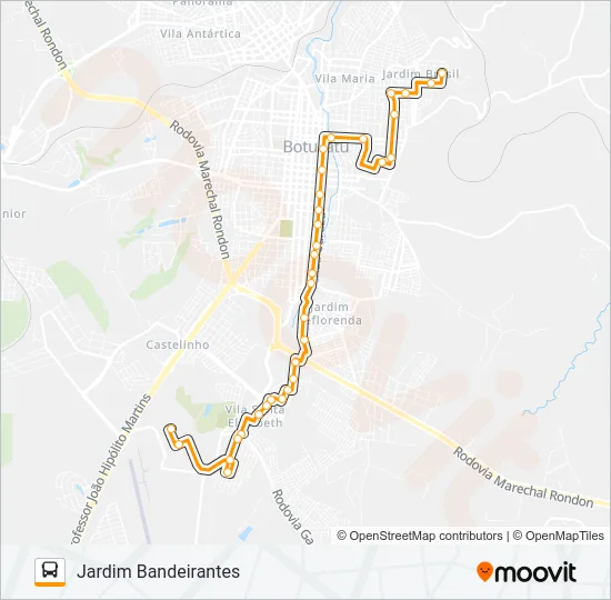 104 SESI - JARDIM BANDEIRANTES Bus Line Map