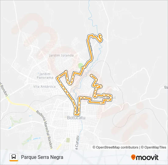 116 PARQUE SERRA NEGRA - LAGEADO Bus Line Map