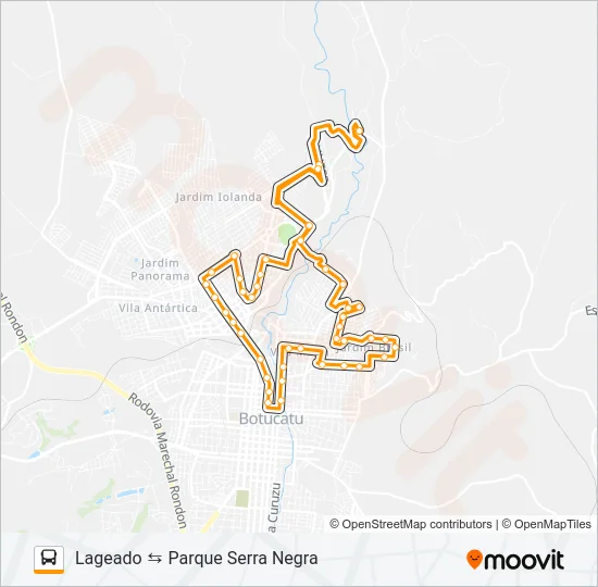 116 PARQUE SERRA NEGRA - LAGEADO Bus Line Map