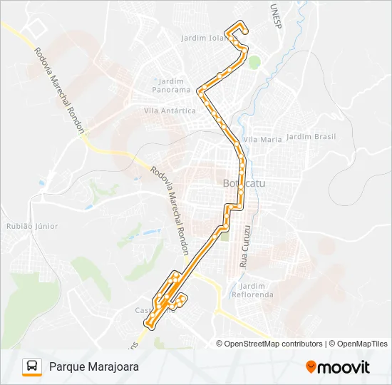 101 PARQUE MARAJOARA - JARDIM PARAÍSO Bus Line Map