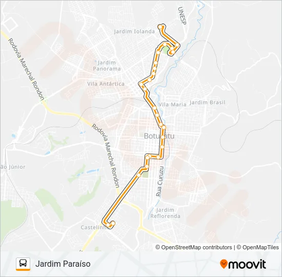101 PARQUE MARAJOARA - JARDIM PARAÍSO Bus Line Map