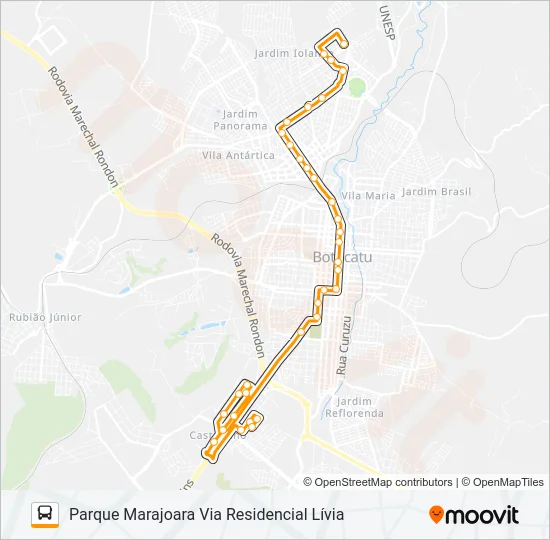 101 PARQUE MARAJOARA - JARDIM PARAÍSO Bus Line Map