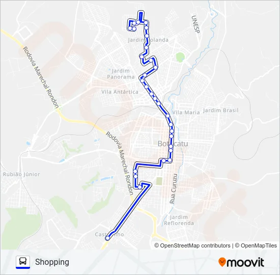 206 MONTE MOR - SHOPPING Bus Line Map