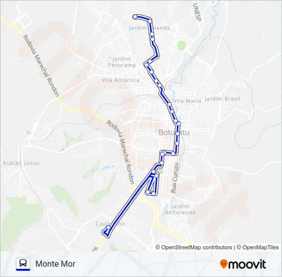 206 MONTE MOR - SHOPPING Bus Line Map