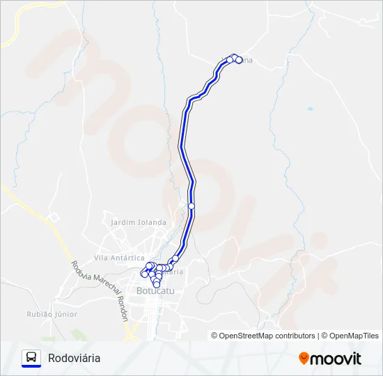 208 VITORIANA - RODOVIÁRIA Bus Line Map