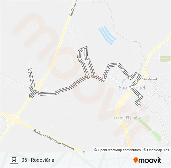 CIRCULAR (SÁBADO) VILA AYRES - RODOVIÁRIA Bus Line Map