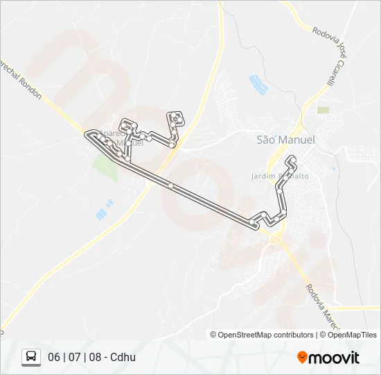 CIRCULAR (SÁBADO) VILA AYRES - RODOVIÁRIA Bus Line Map