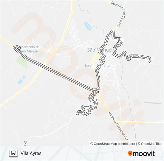 CIRCULAR (DOMINGO) VILA AYRES - COHAB V Bus Line Map