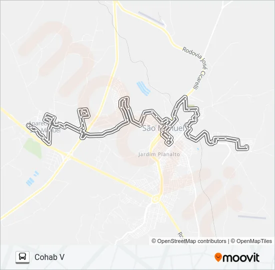 CIRCULAR (DOMINGO) VILA AYRES - COHAB V Bus Line Map