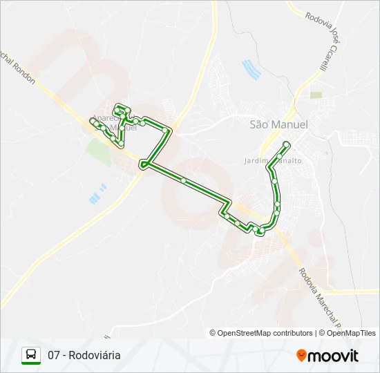 LINHA VERDE VILA AYRES - RODOVIÁRIA Bus Line Map